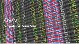  Presentation with connections - PPT theme enhanced with image-of-stock-market-numbers background and a dark gray colored foreground