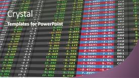  Presentation with connections - Presentation theme with image-of-stock-market-numbers background and a tawny brown colored foreground