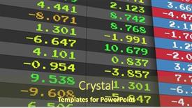  Presentation with connections - Slide set with image-of-stock-market-numbers background and a tawny brown colored foreground