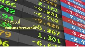  Presentation with connections - PPT theme consisting of image-of-stock-market-numbers background and a tawny brown colored foreground