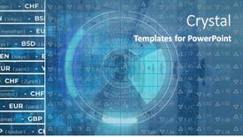 Presentation with scope - Presentation design enhanced with image-of-stock-market-over background and a teal colored foreground