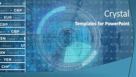  Presentation with scope - Slides consisting of image-of-stock-market-over background and a teal colored foreground