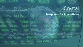  Presentation with green computing - Presentation enhanced with image-of-stock-market-over background and a ocean colored foreground