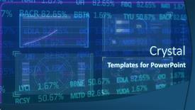  Presentation with market data - Slide deck featuring image-of-stock-market-over background and a ocean colored foreground