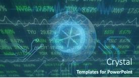  Presentation with green computing - Presentation enhanced with image-of-stock-market-over background and a ocean colored foreground