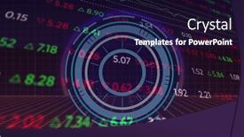  Presentation with scope - Slide deck enhanced with image-of-stock-market-over background and a navy blue colored foreground