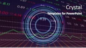 Presentation with scope - Presentation theme enhanced with image-of-stock-market-over background and a navy blue colored foreground