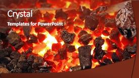  Presentation with charcoal - Presentation design consisting of image of stone charcoal fire background and a tawny brown colored foreground
