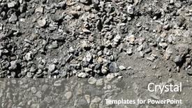  Presentation with rock stone - Cool new slide set with image of stone rock texture backdrop and a gray colored foreground
