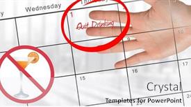  Presentation with alcohol awareness - PPT theme consisting of image-of-stop-sign background and a white colored foreground