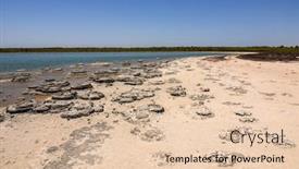  Presentation with western - Presentation with image-of-stromatolites-lake-thetis background and a lemonade colored foreground