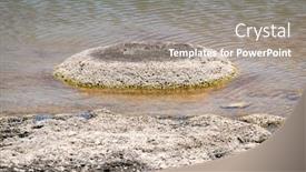  Presentation with western - Colorful presentation theme enhanced with image-of-stromatolites-lake-thetis backdrop and a gray colored foreground