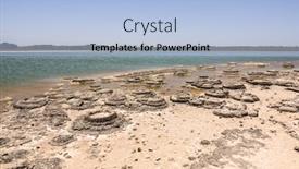  Presentation with western - Cool new presentation theme with image-of-stromatolites-lake-thetis backdrop and a light blue colored foreground