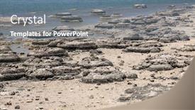  Presentation with western - Theme having image-of-stromatolites-lake-thetis background and a ocean colored foreground