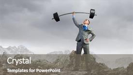  Presentation with barbell - PPT theme consisting of christian dior - red rose with buds and background and a dark gray colored foreground