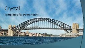  Presentation with sydney - Amazing slides having image of sydney harbour bridge backdrop and a light blue colored foreground