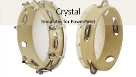  Presentation with tambourine - Beautiful slides featuring image-of-tambourine-under backdrop and a soft green colored foreground