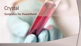  Presentation with fluid - Slides enhanced with chemical handling - image of test tube background and a lemonade colored foreground