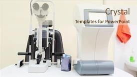  Presentation with machine vision - Audience pleasing slides consisting of image of test vision machine backdrop and a cream colored foreground