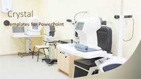  Presentation with machine vision - Amazing theme having image of test vision machine backdrop and a cream colored foreground