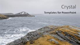  Presentation with atlantic - Theme consisting of image-of-the-atlantic-ocean background and a light gray colored foreground