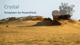  Presentation with western - Slide deck with image-of-the-beautiful-pinnacles background and a sky blue colored foreground