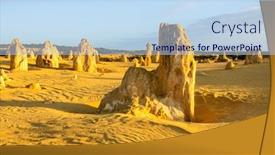  Presentation with western - Audience pleasing presentation consisting of image-of-the-beautiful-pinnacles backdrop and a sky blue colored foreground