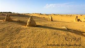  Presentation with western - Beautiful slide set featuring image-of-the-beautiful-pinnacles backdrop and a gold colored foreground