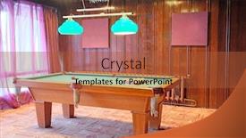  Presentation with billiard - Presentation having image of the billiard table background and a red colored foreground