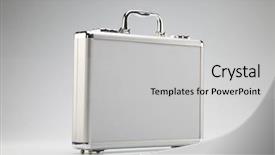  Presentation with case - Amazing presentation theme having image of the brief case backdrop and a light gray colored foreground