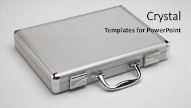  Presentation with case - Presentation theme with image of the brief case background and a light gray colored foreground