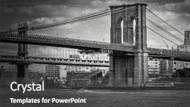 Presentation with brooklyn bridge - Slides having image of the brooklyn bridge background and a dark gray colored foreground