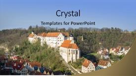  Presentation with renaissance - Slide set with image of the castle background and a light blue colored foreground