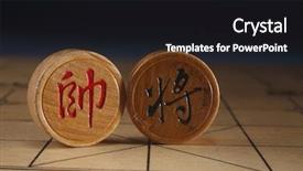  Presentation with chinese chinese - Theme having image of the chinese chess background and a black colored foreground