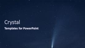  Presentation with 2020 - Cool new PPT layouts with image-of-the-comet-neowise backdrop and a navy blue colored foreground