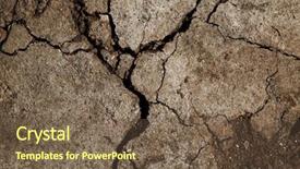  Presentation with drought - Slide deck consisting of image of the earth dried background and a violet colored foreground