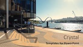  Presentation with microwave imaging image of modern - Amazing theme having image-of-the-elizabeth-quay backdrop and a coral colored foreground