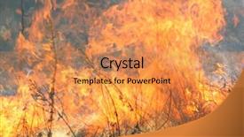  Presentation with forest fire - Beautiful slide deck featuring image of the forest fire backdrop and a gold colored foreground