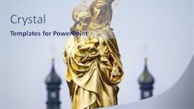  Presentation with bavaria - Slides enhanced with image-of-the-golden-madonna background and a sky blue colored foreground