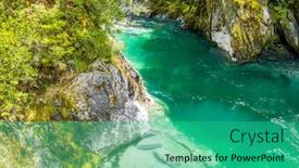  Presentation with new river valley - Beautiful presentation theme featuring image-of-the-haast-river backdrop and a teal colored foreground