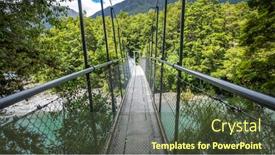  Presentation with new river valley - Beautiful PPT theme featuring image of the haast river landsborough valley new zealand backdrop and a tawny brown colored foreground