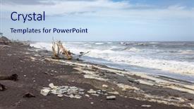  Presentation with being new resident - Slide deck having image of the jade beach background and a light blue colored foreground