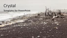  Presentation with new zealand - PPT theme enhanced with image of the jade beach background and a light gray colored foreground