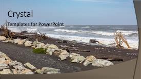  Presentation with new zealand - Cool new theme with image of the jade beach backdrop and a light blue colored foreground