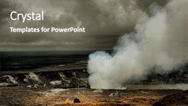  Presentation with hawaii - Audience pleasing presentation design consisting of image of the kilauea volcano backdrop and a gray colored foreground