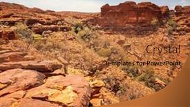  Presentation with kings - PPT theme with image-of-the-kings-canyon background and a red colored foreground