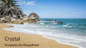  Presentation with magnetic - PPT layouts enhanced with image of the magnetic island background and a coral colored foreground