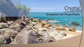  Presentation with magnetic - Audience pleasing presentation theme consisting of image of the magnetic island backdrop and a light blue colored foreground