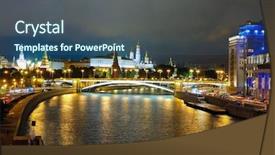  Presentation with landscape delight - Amazing slides having image of the moskow moskva backdrop and a ocean colored foreground