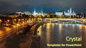  Presentation with landscape architecture portfolio - PPT theme featuring image of the moskow moskva background and a tawny brown colored foreground